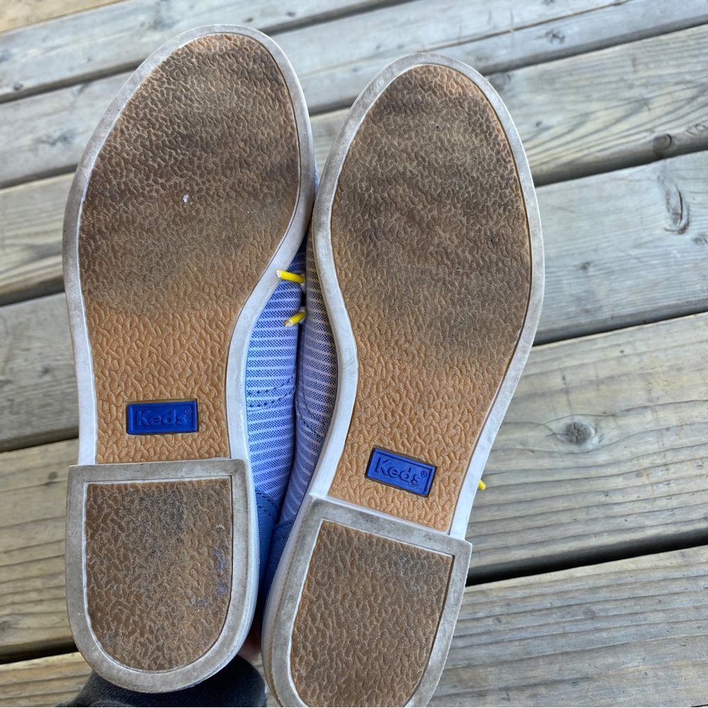 Keds Striped Blue & White Loafers - Picture 6 of 10